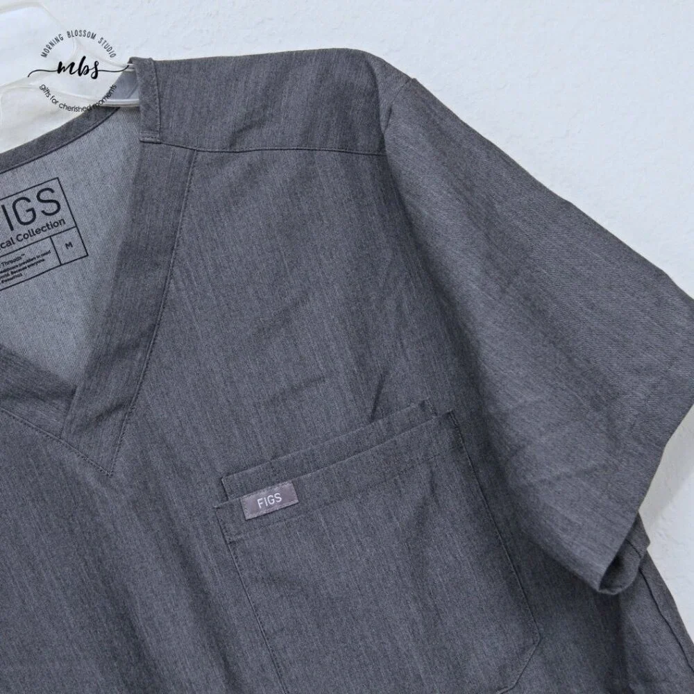 NWT Figs Leon Three Pocket Scrub Top, Axiom 2.0 Cargo Pants Set Gray Men M‎